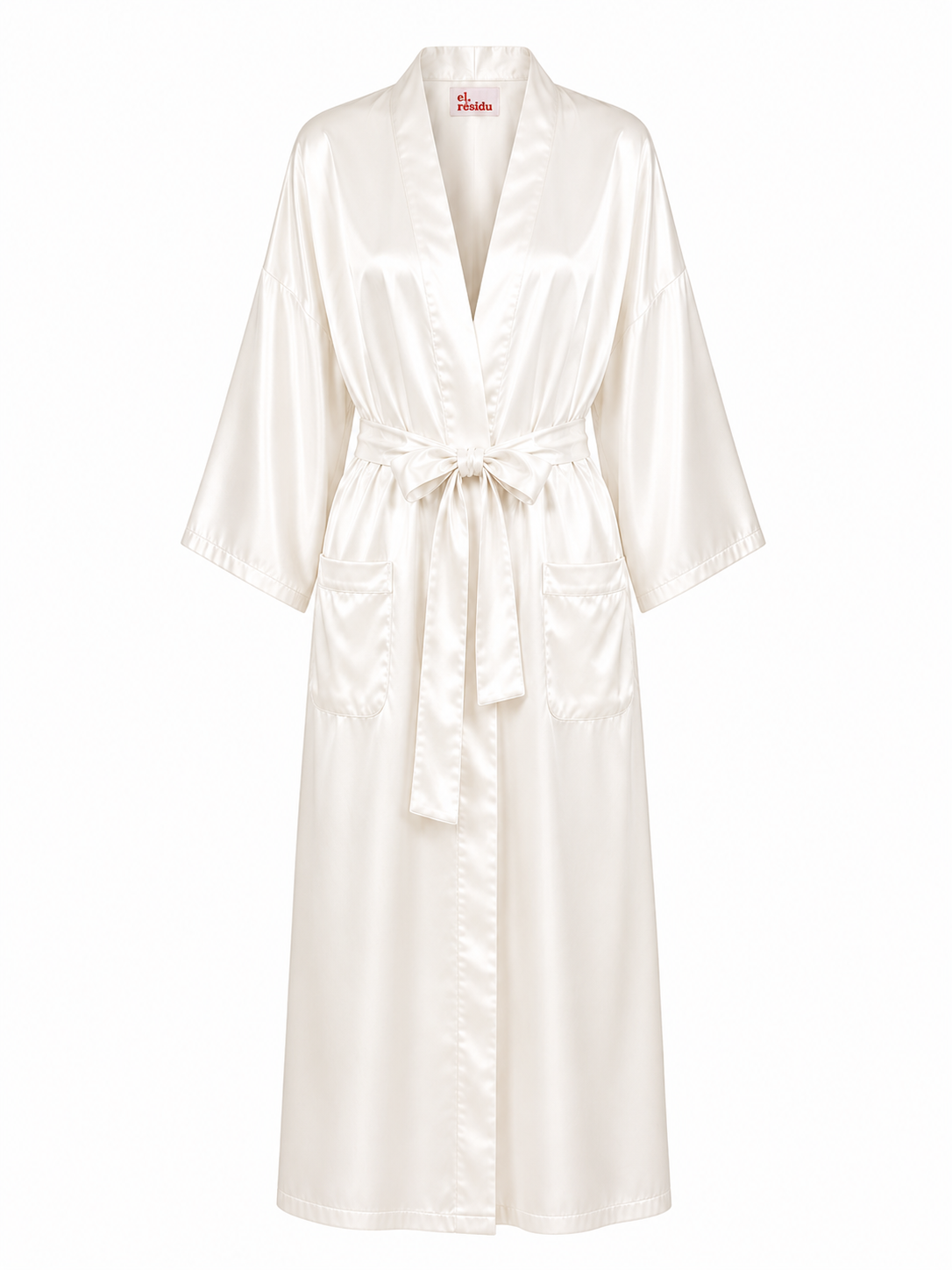 Asha satin long - off-white