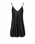 Daya satin tunic - black