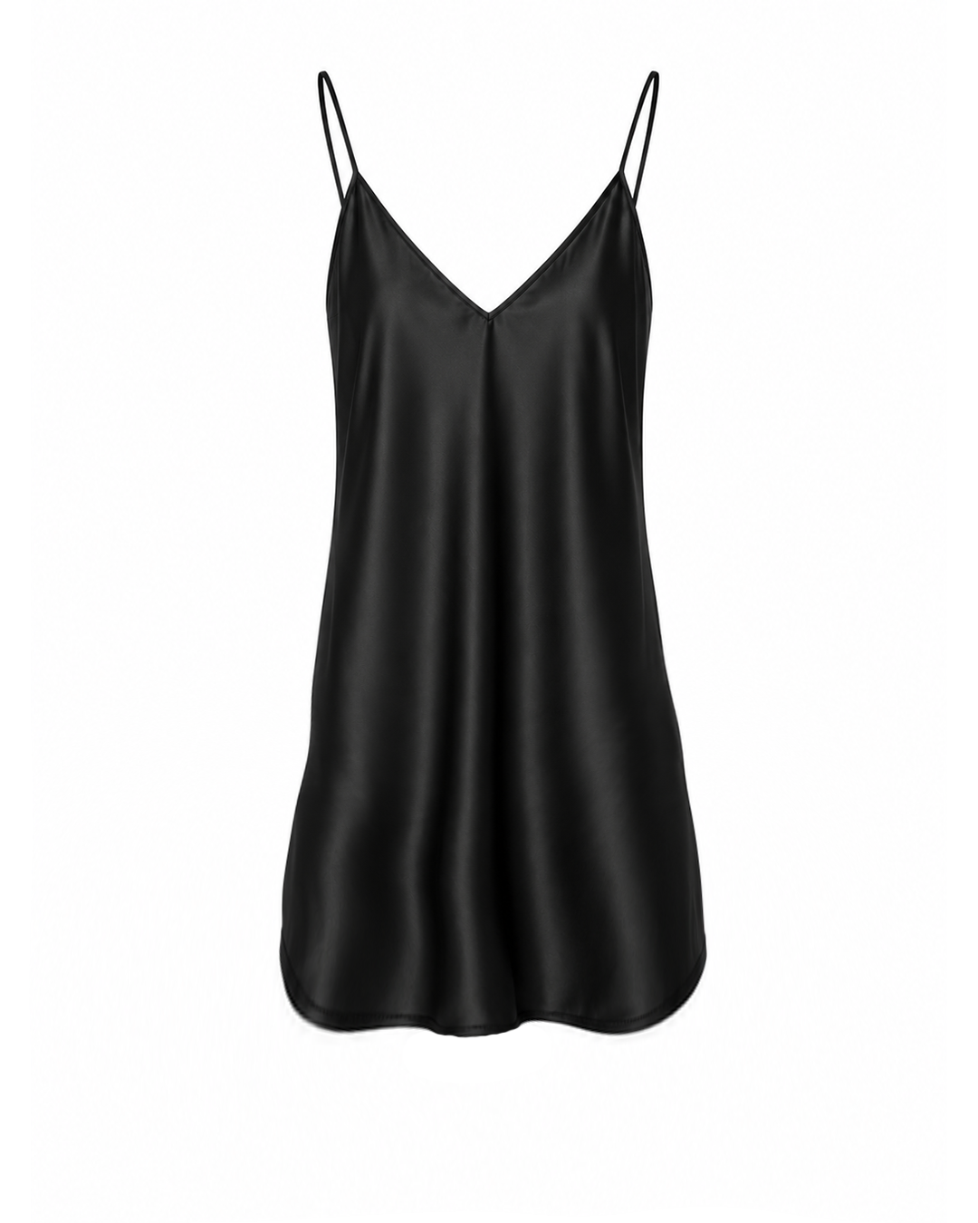Daya satin tunic - black