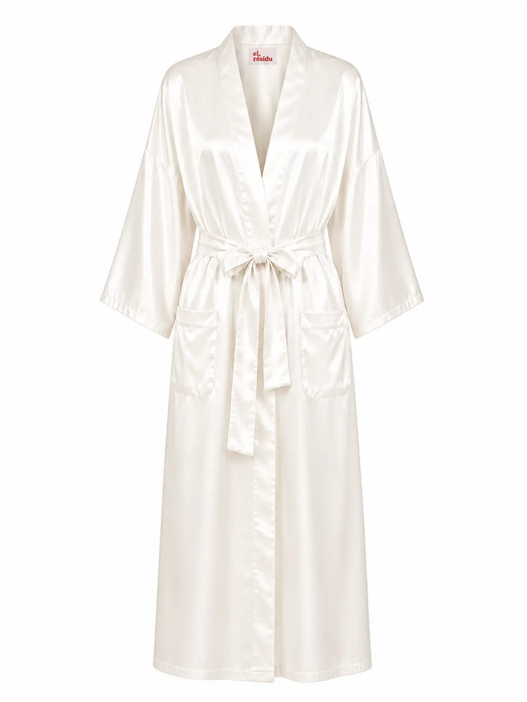 Asha satin long - off-white