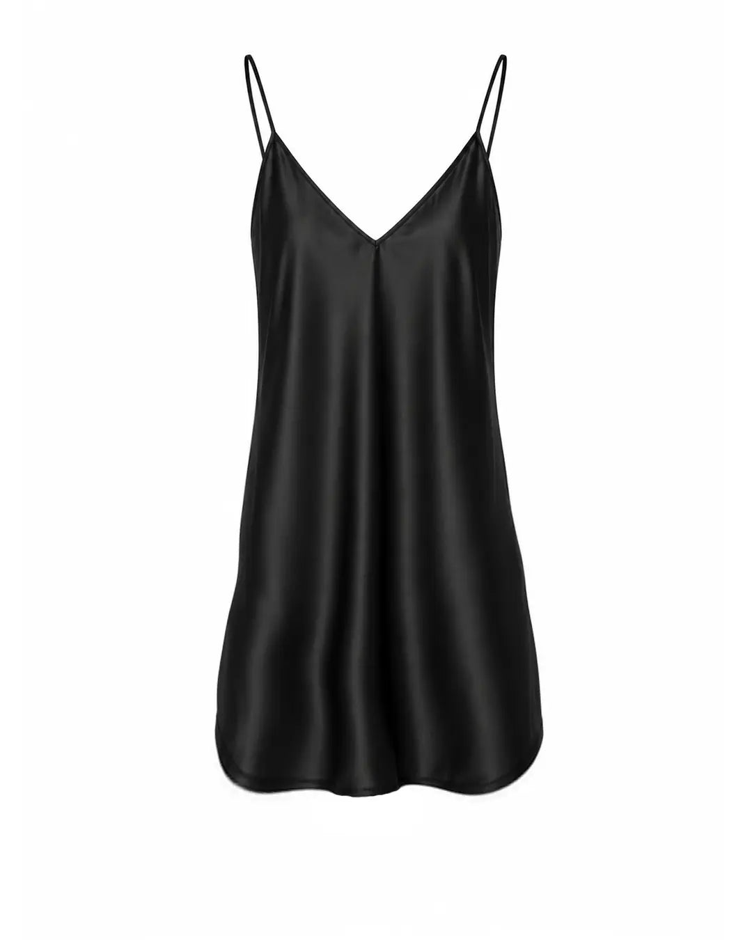 Daya satin tunic - black